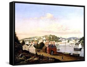 View of Norwich, Connecticut, USA, 1849-Fitz Henry Lane-Framed Stretched Canvas