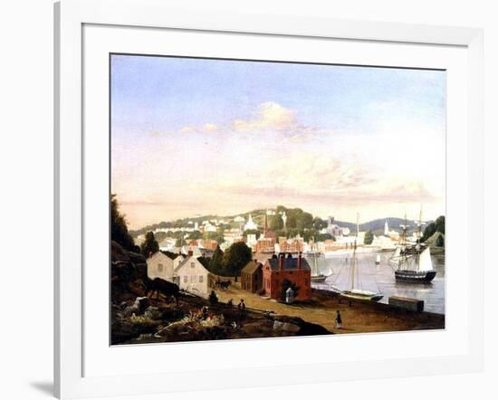 View of Norwich, Connecticut, USA, 1849-Fitz Henry Lane-Framed Giclee Print