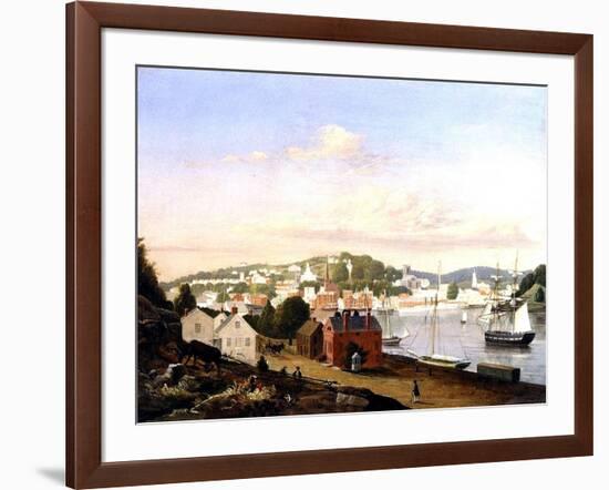 View of Norwich, Connecticut, USA, 1849-Fitz Henry Lane-Framed Giclee Print