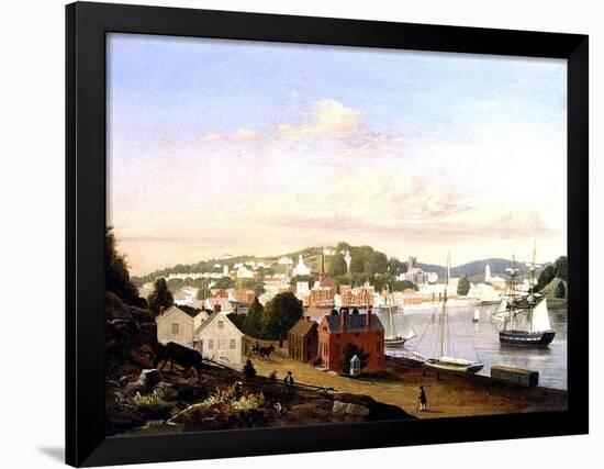 View of Norwich, Connecticut, USA, 1849-Fitz Henry Lane-Framed Giclee Print