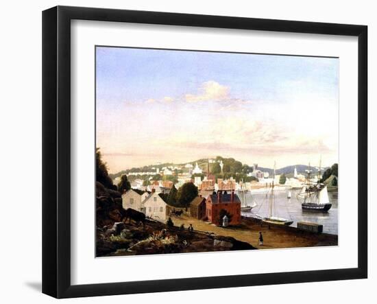 View of Norwich, Connecticut, USA, 1849-Fitz Henry Lane-Framed Giclee Print