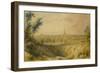 View of Norwich from Mousehold Heath (W/C on Paper)-William Westall-Framed Giclee Print