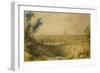 View of Norwich from Mousehold Heath (W/C on Paper)-William Westall-Framed Giclee Print