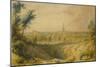 View of Norwich from Mousehold Heath (W/C on Paper)-William Westall-Mounted Giclee Print