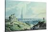 View of Norwich, from Mouseshold Hill, Near the Ruins of Kett's Castle-Charles, II Catton-Stretched Canvas