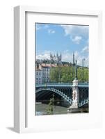 View of Notre Dame de Fourviere, University Bridge, Lyon, France-Jim Engelbrecht-Framed Photographic Print