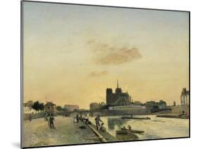 View of Notre Dame, Paris, 1864-Johan-Barthold Jongkind-Mounted Giclee Print