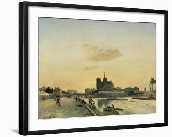 View of Notre Dame, Paris, 1864-Johan-Barthold Jongkind-Framed Giclee Print