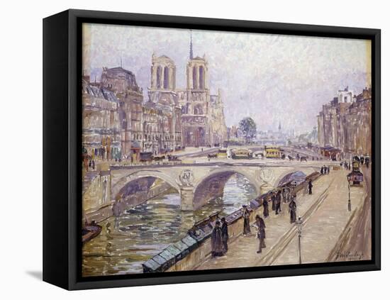 View of Notre Dame, Paris-Fritz Westendorp-Framed Stretched Canvas