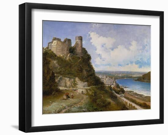 View of Oberwesel on the Rhine with Castle Ruin, 1897-Arthur Joseph Meadows-Framed Giclee Print