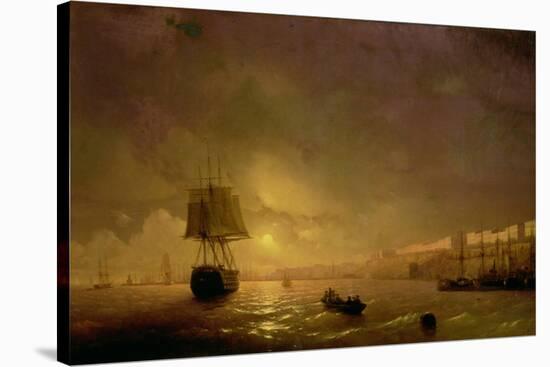 View of Odessa by Moonlight, 1846-Ivan Konstantinovich Aivazovsky-Stretched Canvas