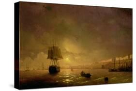 View of Odessa by Moonlight, 1846-Ivan Konstantinovich Aivazovsky-Stretched Canvas