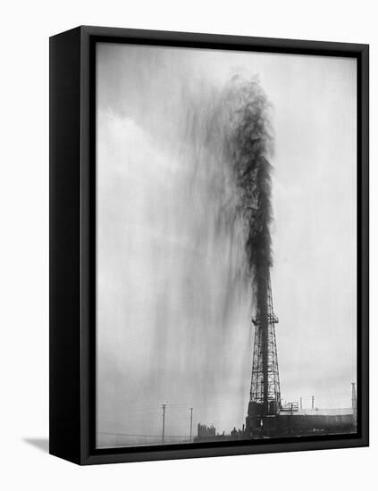 View of Oil Coming up from Ground-null-Framed Stretched Canvas