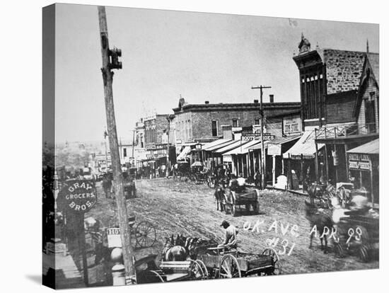 View of Oklahoma Avenue, April 1893-American School-Stretched Canvas