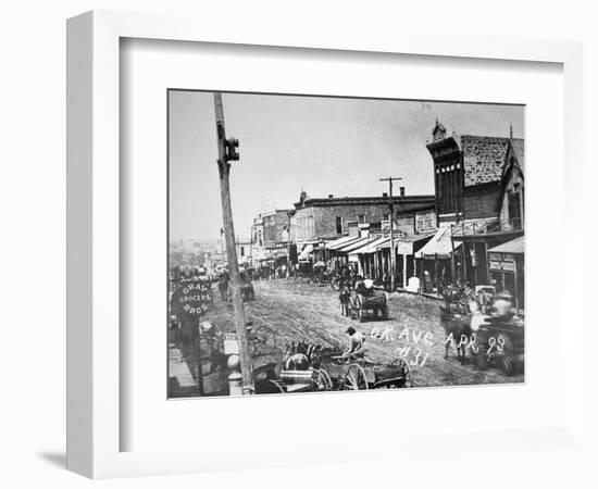 View of Oklahoma Avenue, April 1893-American School-Framed Giclee Print