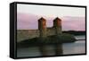 View of Olavinlinna Castle (Olofsborg) at Sunset-null-Framed Stretched Canvas