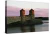 View of Olavinlinna Castle (Olofsborg) at Sunset-null-Stretched Canvas