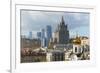 View of old and new skyscrapers, Moscow, Russia, Europe-Miles Ertman-Framed Photographic Print