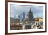 View of old and new skyscrapers, Moscow, Russia, Europe-Miles Ertman-Framed Photographic Print