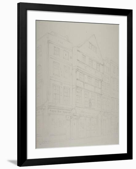 View of Old Houses in Chancery Lane, 1853-Thomas Hosmer Shepherd-Framed Giclee Print