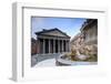 View of Old Pantheon a Circular Building with a Portico of Granite Corinthian Columns and Fountains-Roberto Moiola-Framed Photographic Print