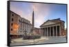 View of Old Pantheon-Roberto Moiola-Framed Stretched Canvas