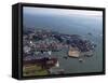 View of Old Portsmouth from Spinnaker Tower, Portsmouth, Hampshire, England, United Kingdom, Europe-Ethel Davies-Framed Stretched Canvas