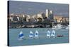 View of Old Town and Bay-Stuart Black-Stretched Canvas