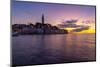 View of Old Town and Cathedral of St. Euphemia after sunset, Rovinj, Istria, Croatia-Frank Fell-Mounted Photographic Print