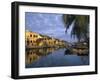 View of Old Town and Fishing Boats Along Thu Bon River, Hoi An, UNESCO World Heritage Site, South C-Stuart Black-Framed Photographic Print