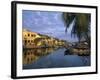 View of Old Town and Fishing Boats Along Thu Bon River, Hoi An, UNESCO World Heritage Site, South C-Stuart Black-Framed Photographic Print