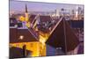 View of Old Town at Dusk, from Toompea, Tallinn, Estonia-Peter Adams-Mounted Photographic Print