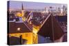View of Old Town at Dusk, from Toompea, Tallinn, Estonia-Peter Adams-Stretched Canvas