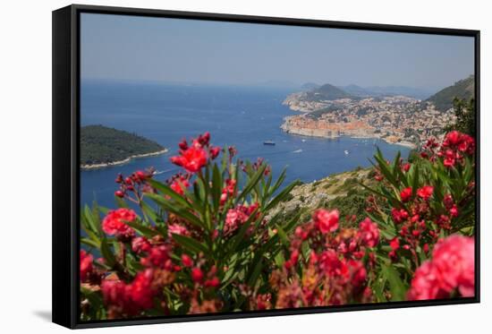 View of Old Town from Above Town-Frank Fell-Framed Stretched Canvas