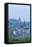 View of Old Town from Calton Hill-Guido Cozzi-Framed Stretched Canvas