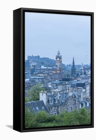 View of Old Town from Calton Hill-Guido Cozzi-Framed Stretched Canvas