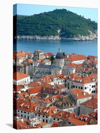View of Old Town from City Wall, Dubrovnik, Croatia-Lisa S. Engelbrecht-Stretched Canvas