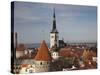 View of Old Town From Toompea, Late Afternoon, Tallinn, Estonia-Walter Bibikow-Stretched Canvas