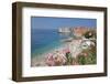 View of Old Town, UNESCO World Heritage Site, and Ploce Beach, Dubrovnik, Dalmatia, Croatia, Europe-Frank Fell-Framed Photographic Print