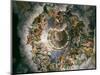 View of Olympus, Home of the Gods, Fresco in the Room of the Giants-Giulio Romano-Mounted Giclee Print