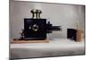 View of One of the First Cinema Projectors, Manufactured by August-null-Mounted Giclee Print