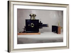 View of One of the First Cinema Projectors, Manufactured by August-null-Framed Giclee Print