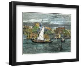 View of Oporto, Portugal, C1880-Swain-Framed Premium Giclee Print