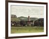 View of Ornans and its Bell Tower, C.1858-Gustave Courbet-Framed Giclee Print