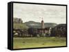 View of Ornans and its Bell Tower, C.1858-Gustave Courbet-Framed Stretched Canvas