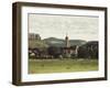 View of Ornans and its Bell Tower, C.1858-Gustave Courbet-Framed Giclee Print