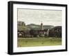 View of Ornans and its Bell Tower, C.1858-Gustave Courbet-Framed Giclee Print