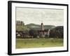 View of Ornans and its Bell Tower, C.1858-Gustave Courbet-Framed Giclee Print