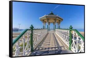 View of ornate bandstand on sea front, Brighton, East Sussex, England, United Kingdom, Europe-Frank Fell-Framed Stretched Canvas