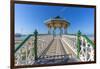 View of ornate bandstand on sea front, Brighton, East Sussex, England, United Kingdom, Europe-Frank Fell-Framed Photographic Print